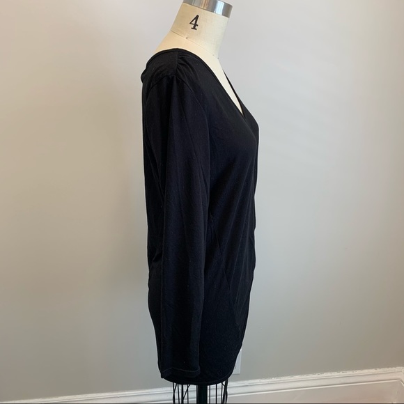 GapFit Long Sleeve Tunic w/Drawstring Side BLACK - Picture 5 of 11